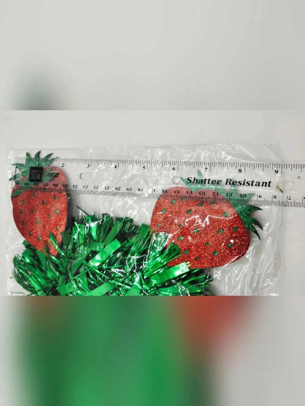 Set of 2 new strawberry-themed party headbands featuring glitter red strawberrie
